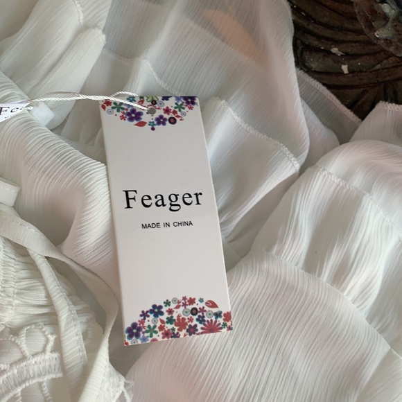 FEAGER White Lace Top Sundress Sz:S - Picture 6 of 8